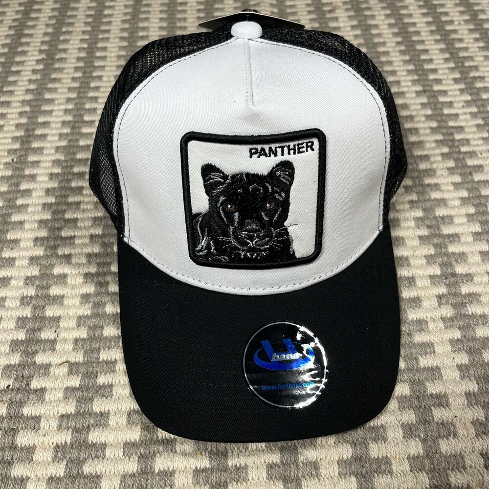 Hana Universal Panther Trucker‎ Hat SnapBack Black